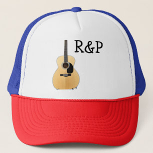 Casquette Ajoutez votre nom texte guitare acoustique marron