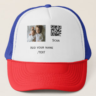 Casquette Ajoutez votre photo q r code barre nom texte détai