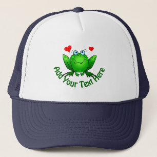 Casquette Ajoutez votre propre texte Grenouille verte migno