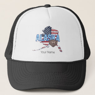 Casquette Alaska State États-Unis Carte Vintage USA