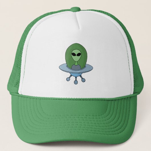 Casquette Alien dans son petit vaisseau spatial (Devant)