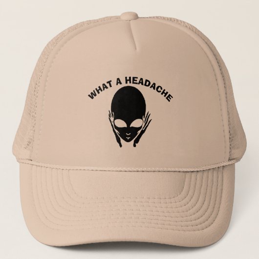 Casquette Alien Headache, modifier ajouter du texte pour per (Devant)