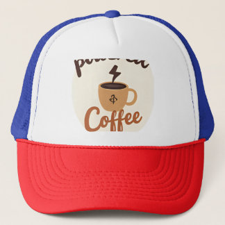 Casquette Alimenté par ☕ café ⚡ | Énergie de typographie aud
