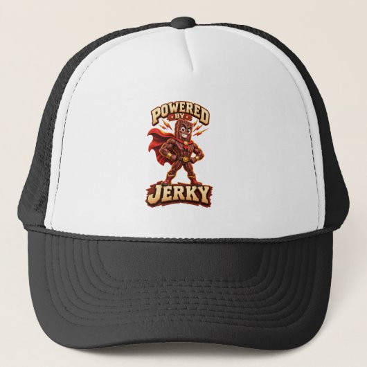 Casquette Alimenté par Jerky Superhero (Devant)