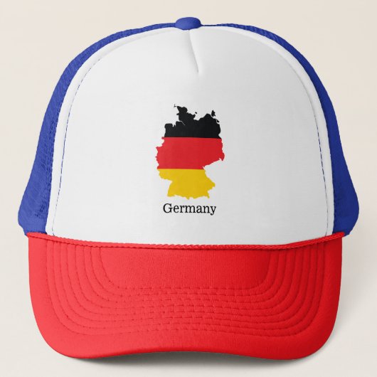 Casquette Allemagne Drapeau sur la carte Souvenir Design (Devant)