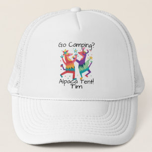 Casquette "Aller camper ? Tente Alpaca !" Personnalisable