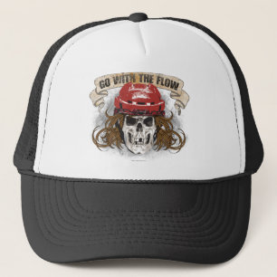Casquette Allez de pair avec le rouge d'écoulement (cheveux