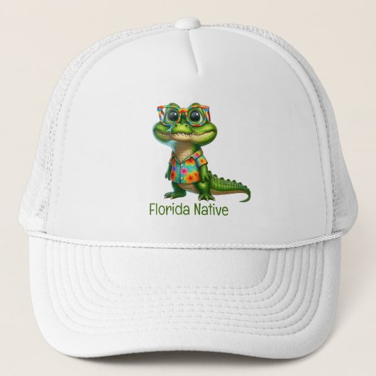 Casquette Alligator en chemise tropicale (Devant)