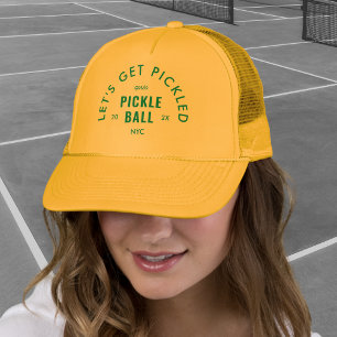 Casquette Allons Nous Faire Marinés Après Pickle Ball Jaune