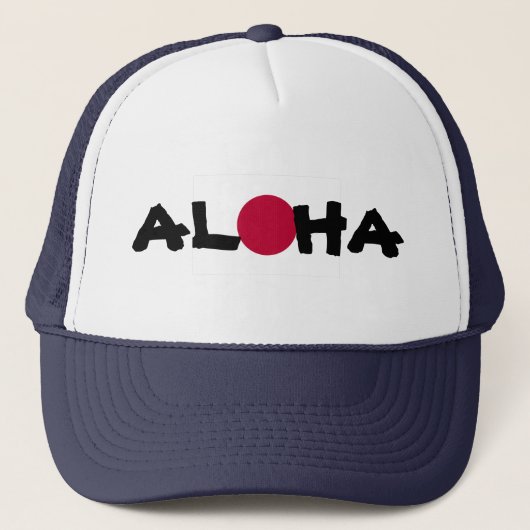 Casquette Aloha drapeau japonais d'Hawaï Soleil Levant (Devant)
