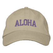CASQUETTE ALOHA (kaki avec Turquoise foncé) (Devant)