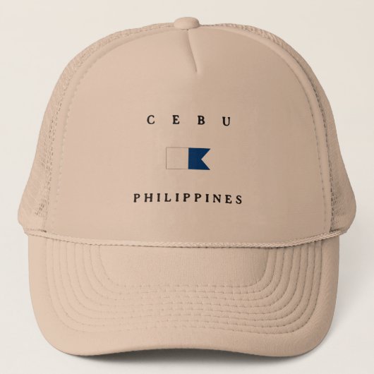 Casquette Alpha drapeau de piqué de Cebu Philippines (Devant)