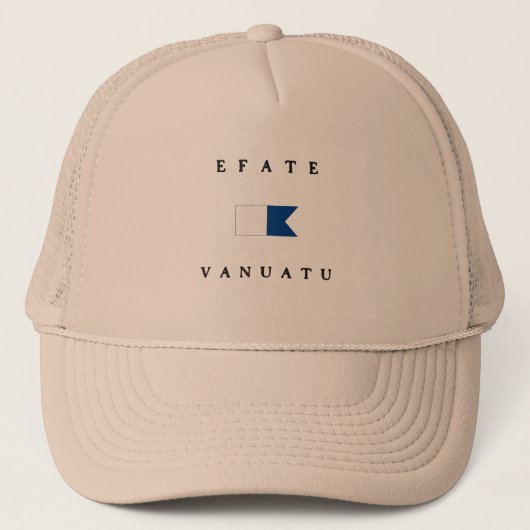 Casquette Alpha drapeau de piqué d'Efate Vanuatu (Devant)
