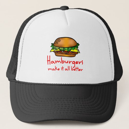 Casquette Amant d'hamburger (Devant)