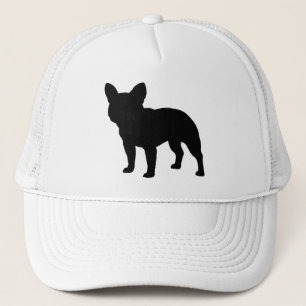 Casquette Amant noir de Frenchie de silhouette de bouledogue