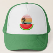 Casquette Ambiance estivale Coucher de soleil Pastèque (Devant)
