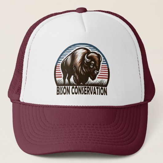 Casquette American Bison Conservation World Wildlife Day (Devant)