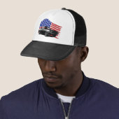 Casquette American Muscle Car Avec Drapeau Américain (En situation)