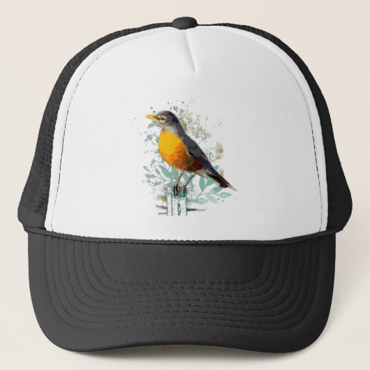 Casquette American Robin Bird Wildlife Art (Devant)