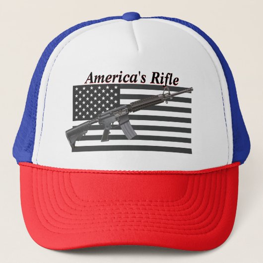 Casquette Amérique Rifle USA Drapeau Favori Rifle MSR AR15 (Devant)