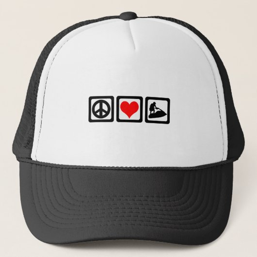 Casquette Amour de paix jetskiing (Devant)