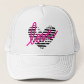 Casquette Amour du coeur rayé (Devant)