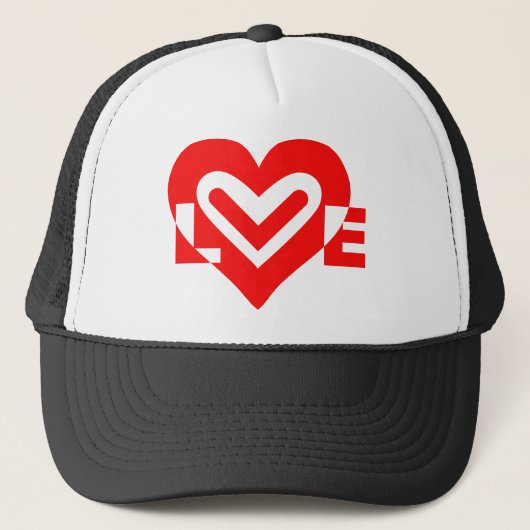 Casquette Amour en rouge (Devant)