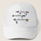 Casquette Amour Explore Aventure Arrow Tribal Boho Design (Devant)