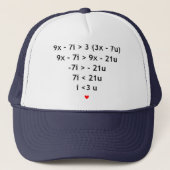 Casquette Amour mathématique (Devant)