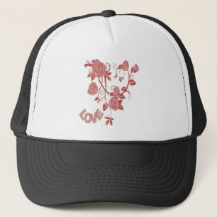 Casquette Amour rose floral