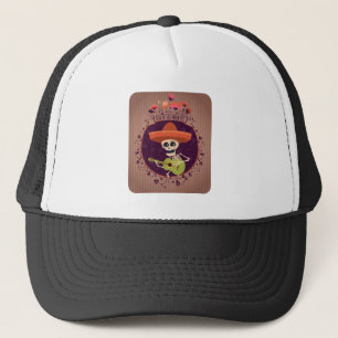 Casquette Amoureux de Crâne de Sucre de Squelette Mexicain d