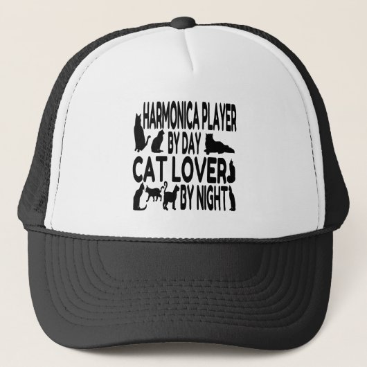 Casquette Amoureux des chats Harmonica Player (Devant)