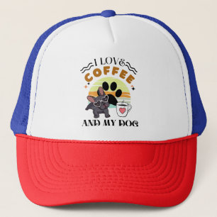 Casquette Amoureux du café - J'aime le café et mon chien