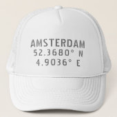Casquette Amsterdam Latitude Longitude (Devant)
