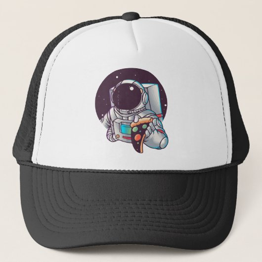 Casquette Amusant Astronaut Pizza Galaxy Cadeau, Louveur de  (Devant)