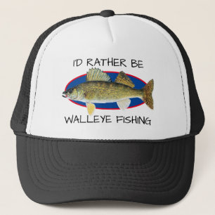 Casquette Amusant "Je préférerais être Walleye Fishing"