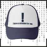 Casquette Amusant joueur casquette, mission point d'exclamat<br><div class="desc">Les joueurs auront ceci... Je me fiche de qui que ce soit d'autre ! Ce casquette génial "J'ai une mission pour vous" est un élément de base important dans l'armoire de n'importe quel joueur. Envoyez vos amis en quêtes ! Le point d'exclamation indique que cette PNJ a une mission ou...</div>
