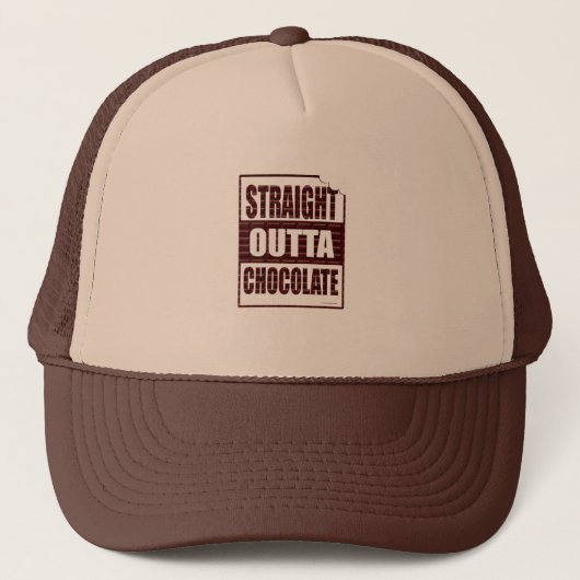 Casquette Amusant Stright Outta Chocolate Design (Devant)