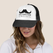 Casquette Amusement cool Je vous moustache une question Noir (En situation)