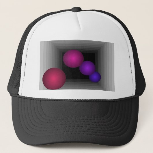 Casquette Amusement de couleur 3 sphères d'infini d'illusion (Devant)