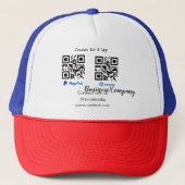 Casquette Analyser pour payer q r code paypal venmo ajouter  (Devant)