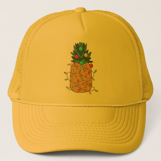 Casquette Ananas de Noël tropical (Devant)