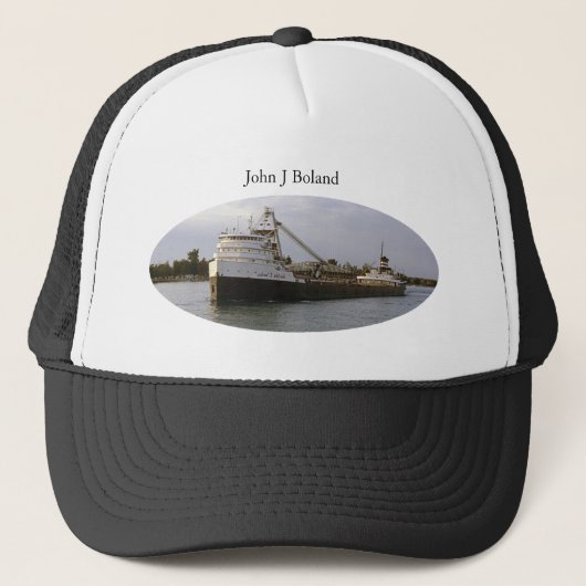 Casquette ancien chapeau de camionneur John J. Boland (Devant)