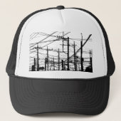 Casquette Ancien téléphone et lignes électriques (Devant)