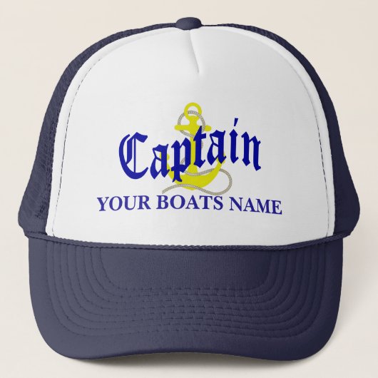 Casquette Ancrage des capitaines de bateau (Devant)
