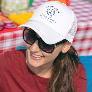 Casquette Ancre Bleue de la marine nautique - Réunion de fam