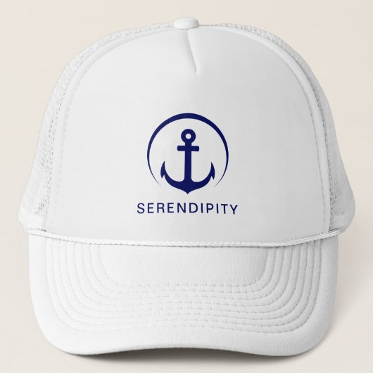 Casquette Ancre de bateau moderne Monogramme (Devant)