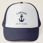 Casquette Ancre Nautionale Bleu Marine Personnalisée Capitai (Devant)