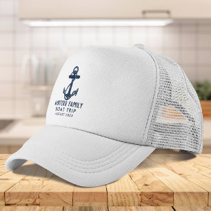 Casquette Ancres nautiques Famille Voyage en bateau Marine B