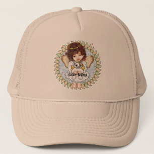 Casquette Angel tenant le chat